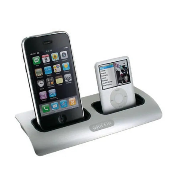 PowerDock Dual-Position Charging Station By Griffin for iPod and iPhone  (Silver)